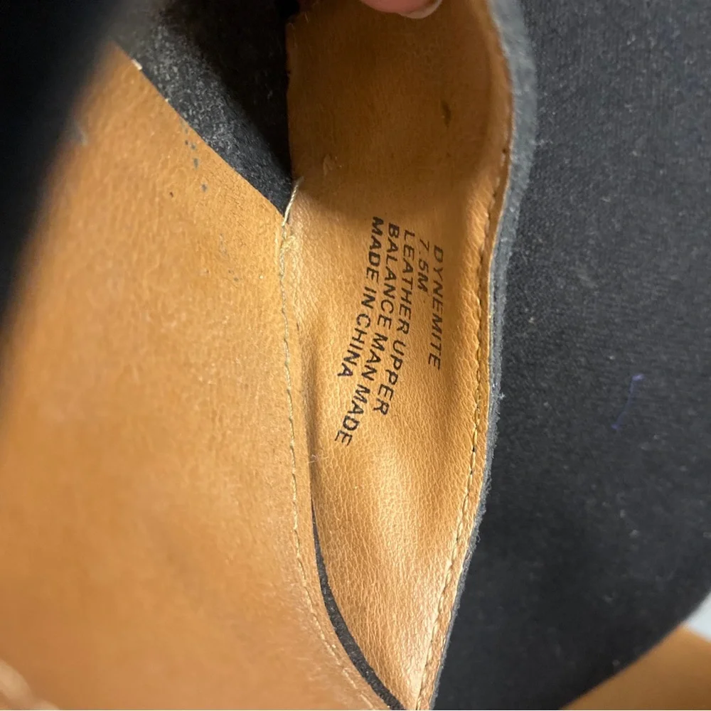 Steve Madden Dynamite Black Suede Platform Sandals with Ankle Strap | Size 7.5